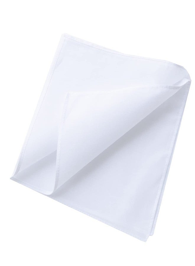 CoCoUSM Solid White Cotton Handkerchiefs for Wedding Party DIY Draw Gift Bulk - Image 3